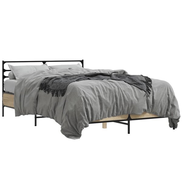 vidaXL Cadre de lit sans matelas chêne sonoma 120x200 cm