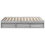 vidaXL Cadre de lit sans matelas sonoma gris 120x190 cm