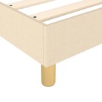 vidaXL Cadre de lit Crème 120 x 200 cm Tissu