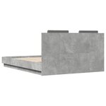 vidaXL Cadre de lit sans matelas gris béton 120x200 cm