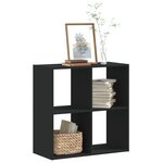 vidaXL Bibliothèque noir 68 5x32x68 5 cm bois d'ingénierie