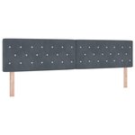 Lit Box Spring vidaXL avec Matelas Gris Foncé 200x200 cm en Velours