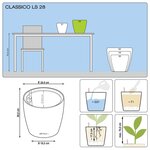 LECHUZA Jardinière CLASSICO LS 28 ALL-IN-ONE charbon métallisé 16043