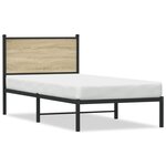 vidaXL Cadre de lit en métal sans matelas chêne sonoma 80x200 cm