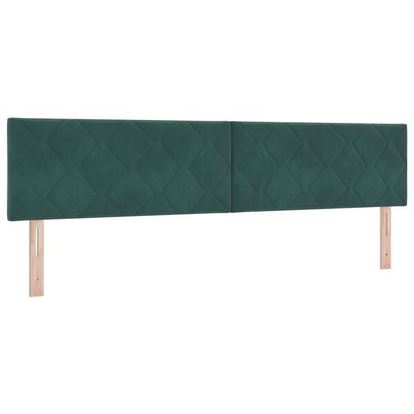 Tête de lit vidaXL Design à blocs de diamant Vert foncé 200 cm Velours