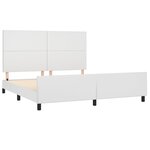 vidaXL Cadre de lit sans matelas blanc similicuir