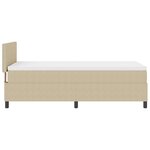 vidaXL Lit Sommier avec Matelas & Lumière LED Beige 80x200 cm Tissu Côtelé