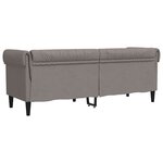 vidaXL Canapé Chesterfield 3 places taupe tissu