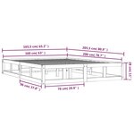 vidaXL Cadre de lit sans matelas blanc 160x200 cm bois massif