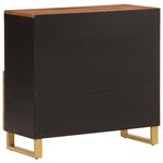vidaXL Armoire latérale marron et noir 80x33 5x75 cm bois de manguier