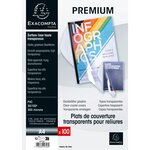 Boite De 100 Plats Pour Relier Pvc 30x100e - A4 - Cristal - Exacompta