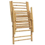 vidaXL Chaises de bistro pliantes lot de 6 coussins gris foncé bambou