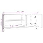 vidaXL Meuble TV noir 100x40x45 cm bois d'ingénierie