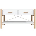 vidaXL Table basse Blanc 82x48x45 cm Bois d'ingénierie