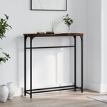 vidaXL Table console chêne fumé 75x19 5x75 cm bois d'ingénierie