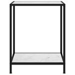 vidaXL Table console Blanc 60x35x75 cm Verre trempé