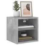 vidaXL Meubles TV muraux et lumières LED 2Pièces gris béton 30x28 5x30 cm