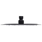 vidaXL Pomme de douche pluie Acier inoxydable 20 cm Ronde Noir