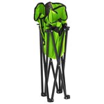 vidaXL Chaise de camping avec poche pliable lot de 2 vert