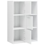 vidaXL Armoire de rangement Blanc brillant Bois d’ingénierie
