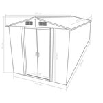 vidaXL Abri de jardin 257x392x181 cm Métal Anthracite