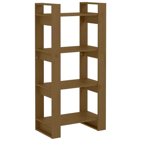vidaXL Bibliothèque/Cloison Marron miel 60x35x125 cm Bois massif