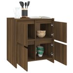 vidaXL Buffets 2 Pièces Chêne marron 70x41x75 cm Bois d'ingénierie