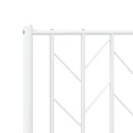 vidaXL Cadre de lit métal avec tête de lit blanc 180x200 cm