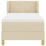 Lit Box Spring vidaXL avec Matelas en Crème - 80x200 cm