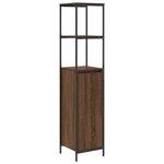 vidaXL Ensemble meubles salle de bain 3 pièces - Bois d'ingénierie chêne brun