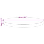 vidaXL Dessus de table rond blanc Ø40x3 cm bois de pin massif
