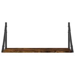 vidaXL Étagères murales 2Pièces chêne fumé 60x25x25 5cm bois d'ingénierie
