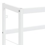 vidaXL Cadre de lavabo de salle de bain Blanc 79x38x83 cm Fer