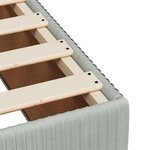 vidaXL Sommier à lattes de lit et matelas Gris clair 200x200cm Velours