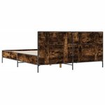 vidaXL Cadre de lit sans matelas chêne fumé 140x200 cm