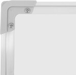 Tableau magnétique blanc à roulettes double face effaçable cadre en aluminium 120 x 60 cm incluant aimants marqueurs rigole panneau magnétique aimanté 01_0000304