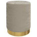 vidaXL Tabouret de rangement rond Gris foncé Velours
