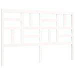vidaXL Cadre de lit avec tête de lit blanc King Size bois massif
