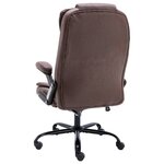 Chaise fauteuil siège de bureau informatique étude foncé similicuir daim brun 02_0024030