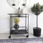 House Nordic Chariot de bar Avery 68x40x59 cm Noir