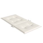 vidaXL Coussins de chaise à dossier bas lot de 6 crème mélangé tissu