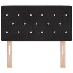 vidaXL Tête de Lit LED Capitonnée en Cristal Noire 80 cm Velours
