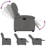 vidaXL Fauteuil inclinable Gris foncé Tissu