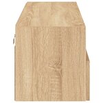 vidaXL Meuble TV mural chêne sonoma 100x30x30 cm bois d'ingénierie