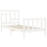 vidaXL Cadre de lit sans matelas blanc 90x200 cm bois de pin massif