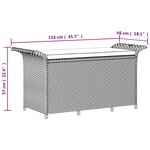 vidaXL Banc de jardin avec coussin noir 116x46x57 cm résine tressée
