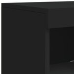 vidaXL Buffet avec lumières LED noir 41x37x100 cm