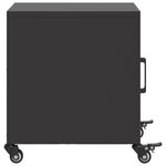vidaXL Tables de chevet 2 Pièces noir 36x39x43 5 cm acier