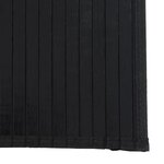 vidaXL Tapis carré noir 100x100 cm bambou