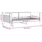 vidaXL Lit de repos sans matelas gris clair 100x200 cm velours
